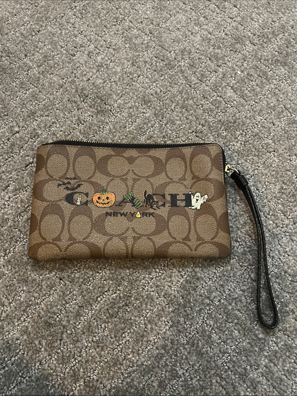 Spooky Halloween COACH wristlet, whimsy